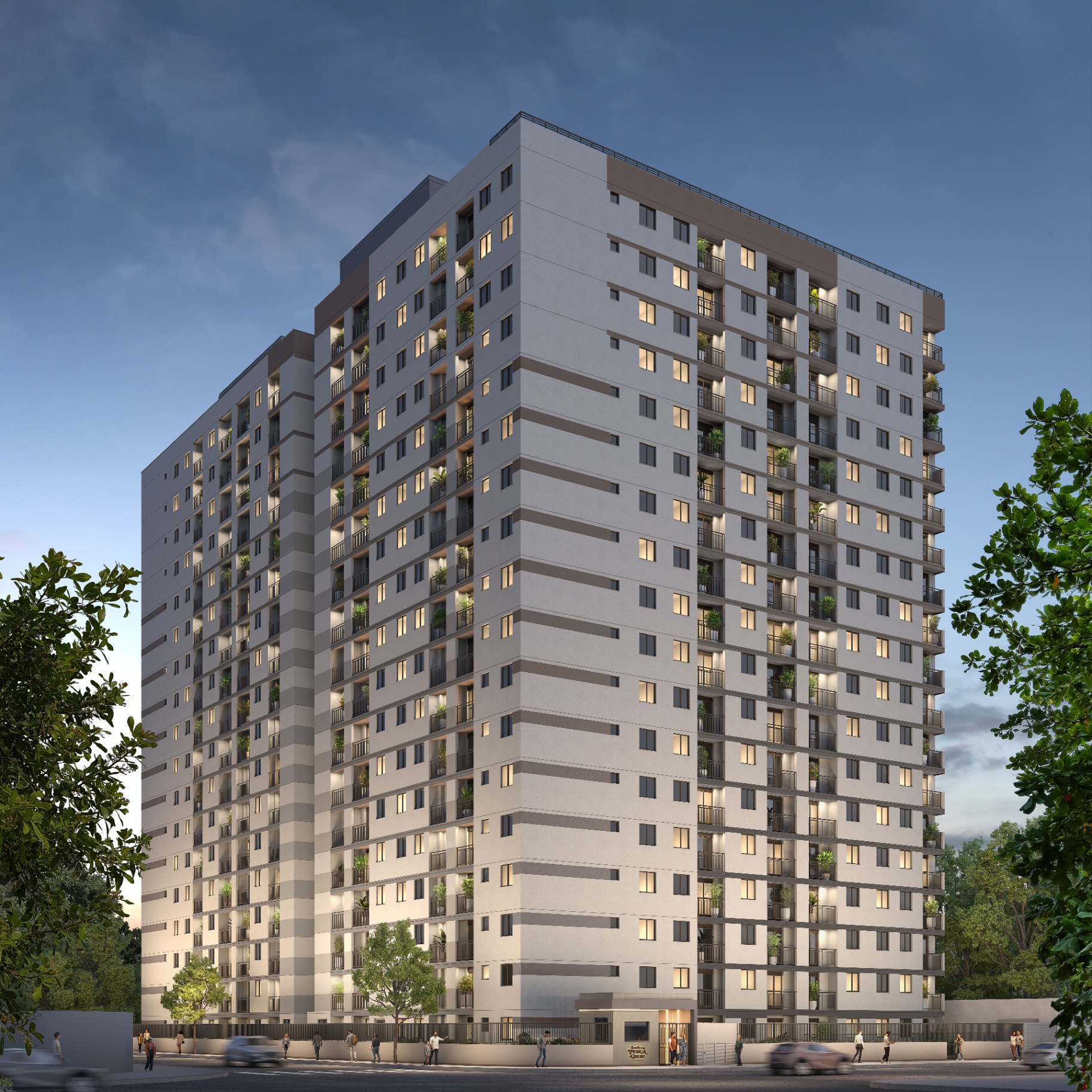 Fachada do Residencial Saudosa Praça Onze